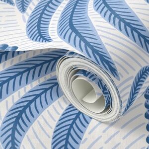 NWT SPOONFLOWER Pre Pasted Wallpaper 3 Rolls Palm Spring Trees Beach Coastal